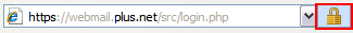 You'll see a padlock like this if HTTPS is in use