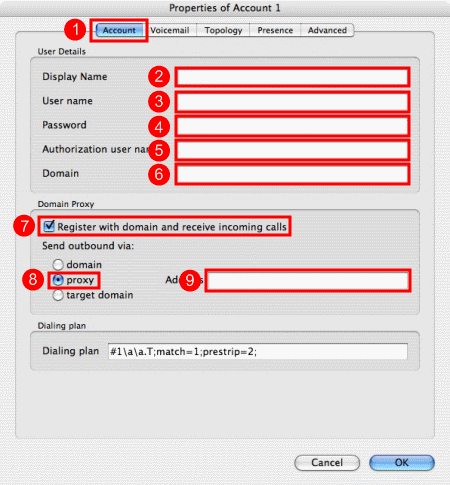 Enter these settings when setting up your Broadband Phone account