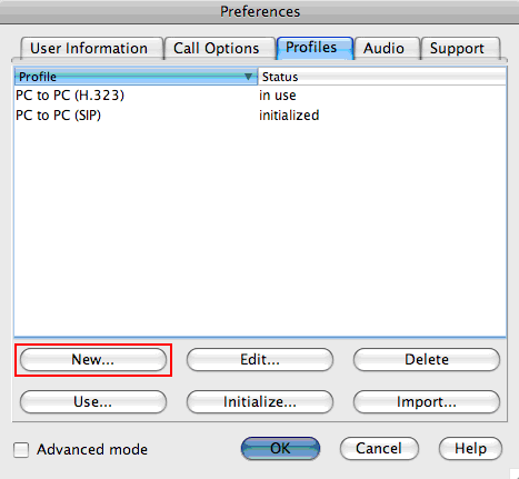 Open Preferences, go to the Profiles tab and click New...