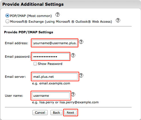 Fill in your account details (see below if you need help with this)