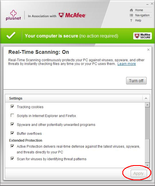 Real-Time Scanning apply