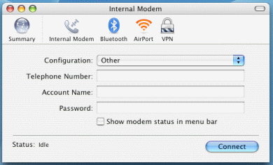 Internet Connect Panel